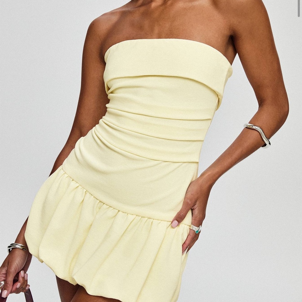 Princess Polly Strapless Yellow Dress